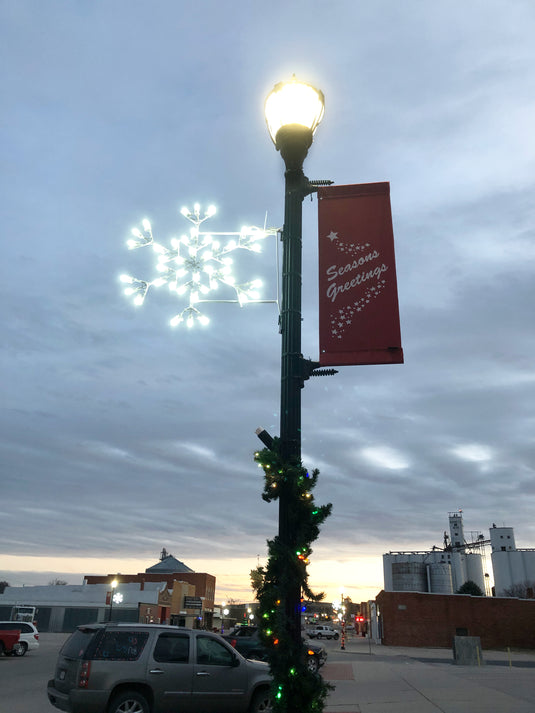 2.5' Star Snowflake Silhouette Pole Mounted Decoration