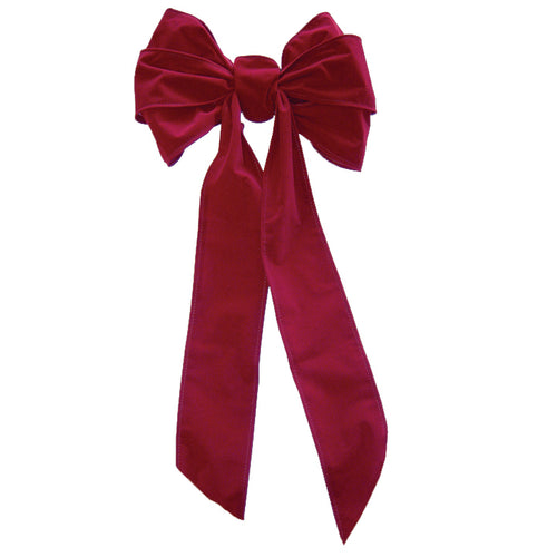 Burgundy Velour Christmas Bows