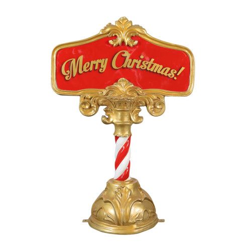 4' Merry Christmas Sign Fiberglass Christmas Decoration