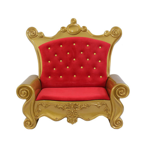 5' Gold and Red Santa Sofa Fiberglass Decoration