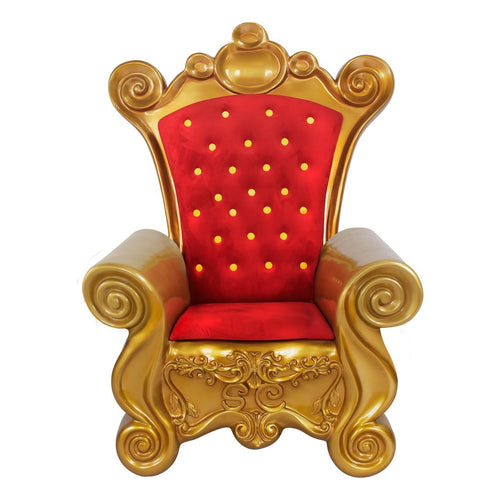 5' Gold and Red Santa Chair Fiberglass Decoration