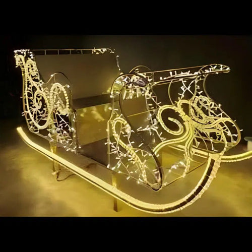 10' Santa's Gilded Sleigh