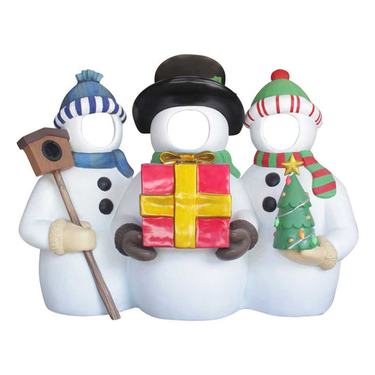 5' The Snowy Fellers Holiday Photo Op Fiberglass Christmas Decoration