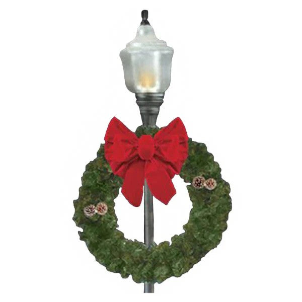 Load image into Gallery viewer, 36&quot; Center Mounted Christmas Wreath with Bow - Lit &amp; Unlit
