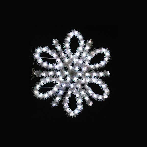 Load image into Gallery viewer, 4.5 Foot Single Spiral Snowflake Pole Mount Decoration DazzLED
