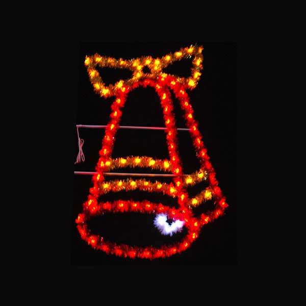 Load image into Gallery viewer, 6 Foot Double Bell Pole Mounted Decoration DazzLED
