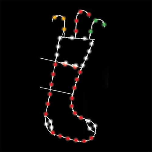 6 foot christmas stocking pole mount decoration bright line