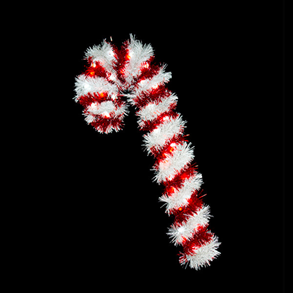 Load image into Gallery viewer, 6 foot Candy Cane Swirl Pole Mounted Decoration DazzLED
