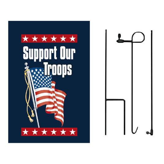 D190 Support Our Troops - Garden Flag