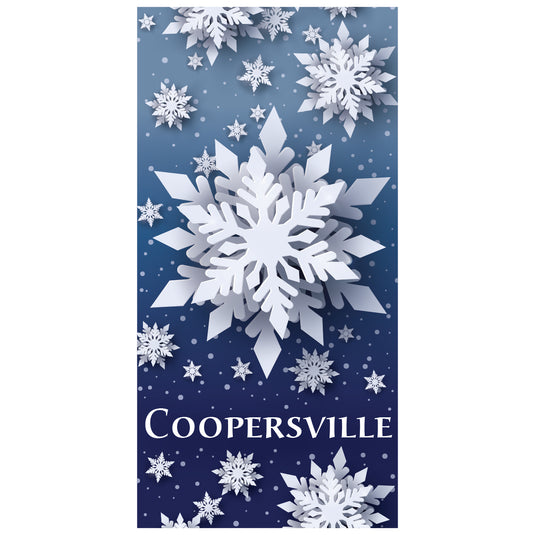 D443 Snow Flurry - Pole Banner