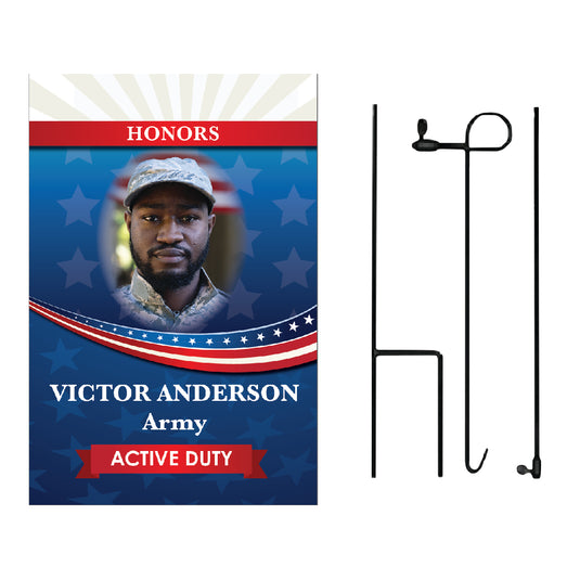 D444 Active Duty Hometown Hero - Garden Flag