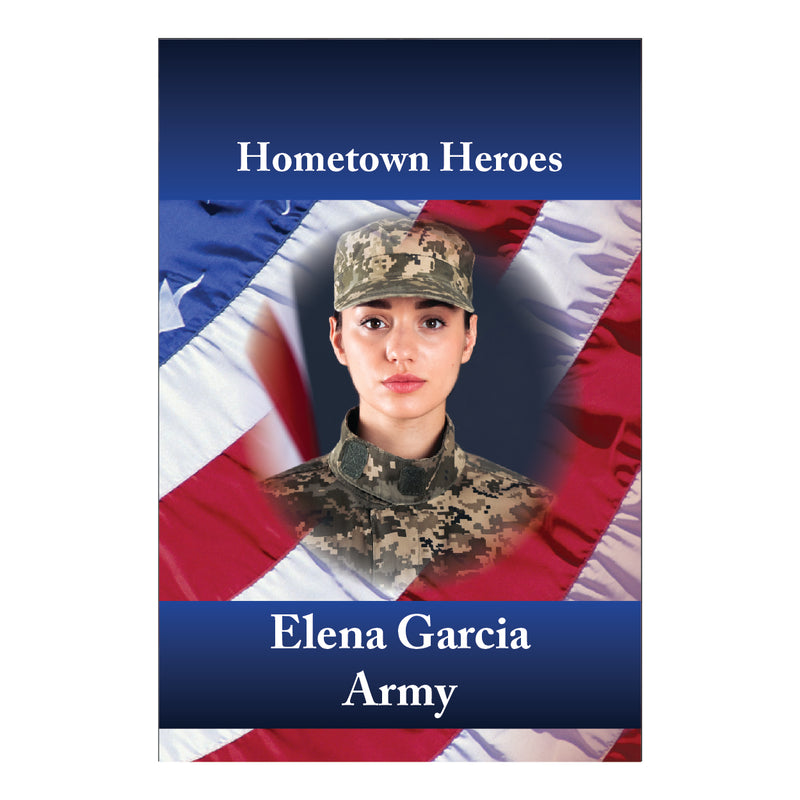 Load image into Gallery viewer, D446 Circle Flag Hometown Hero - Garden Flag
