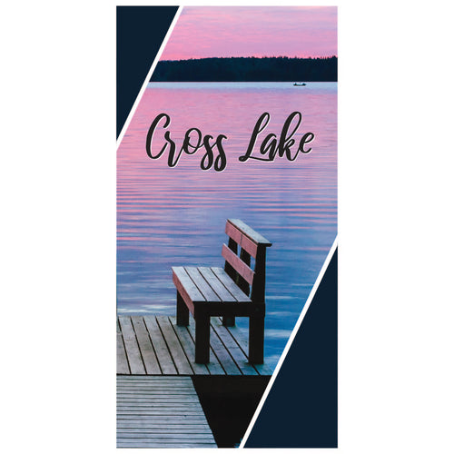 D519 Dock Sunset - Pole Banner