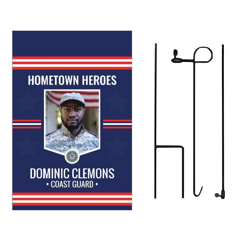 Load image into Gallery viewer, D549 Flag Stripes Hometown Hero - Garden Flag
