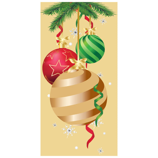 D562 Three Ornaments  - Pole Banner