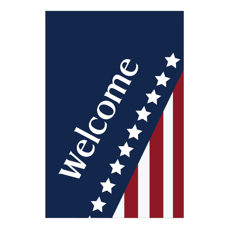 Load image into Gallery viewer, D586 Welcome Stars and Stripes - Garden Flag
