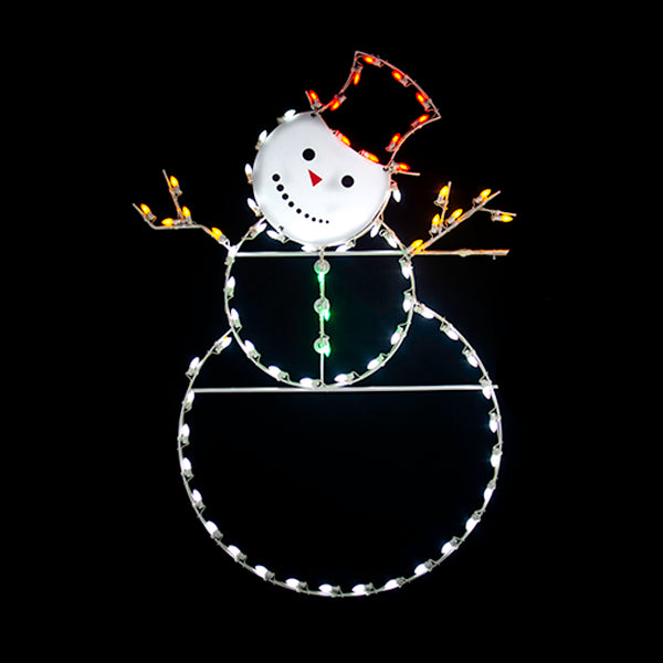 Load image into Gallery viewer, 6&#39; Snowman Silhouette Pole Mounted Decoration
