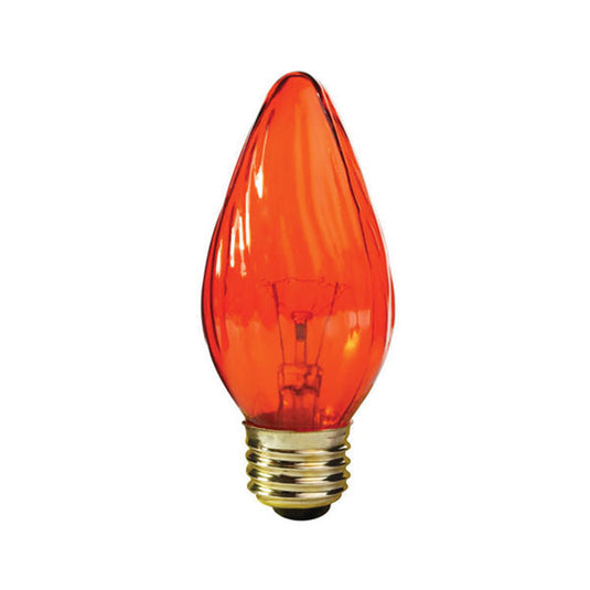 F15 Incandescent Flame Bulb - Amber - 130V