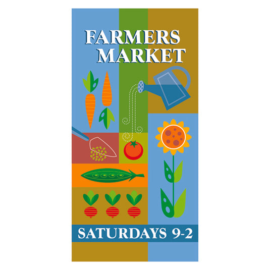 Farmers Market Garden - Pole Banner