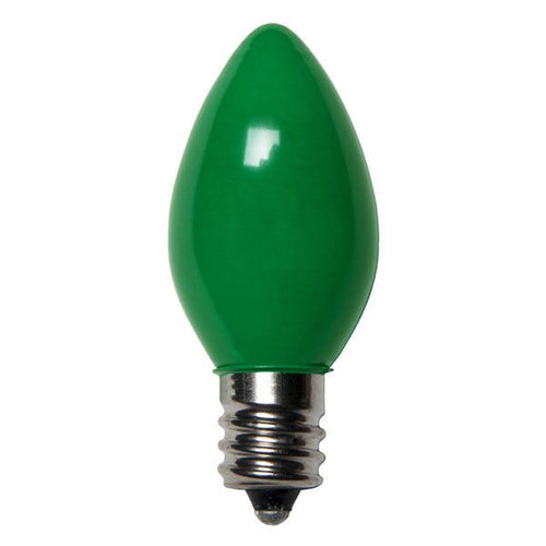 Ceramic Green C7 Incandescent Christmas Light Bulbs