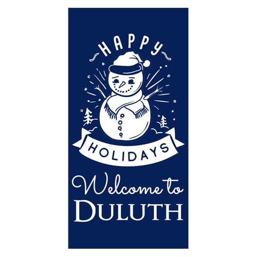 Happy Snowman - Pole Banner