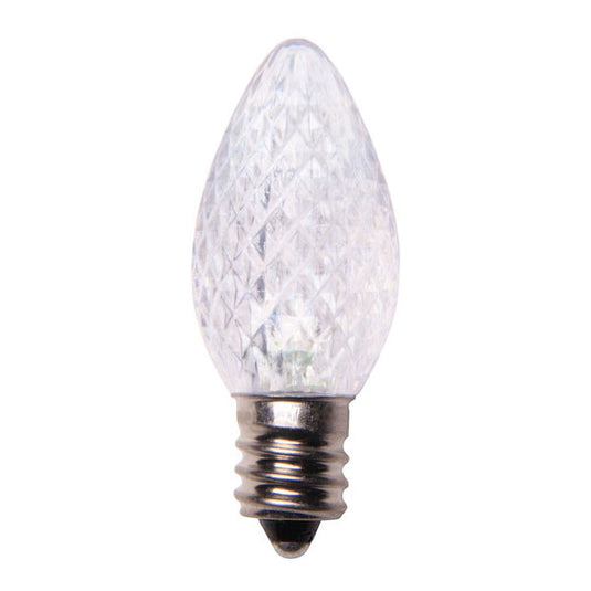 Crystal Cut Yellow C7 LED Christmas Light Bulbs