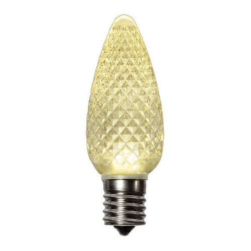 Crystal Cut Warm White C9 LED Christmas Light Bulbs