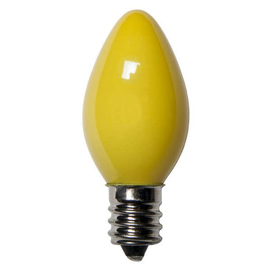 Ceramic Yellow C7 Incandescent Christmas Light Bulbs